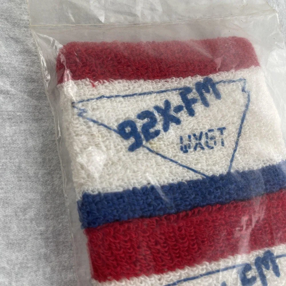 Vintage NOS Columbus Clippers 92X-FM Sweat Wrist Bands Orig. Package NEW Sealed!